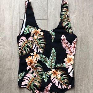 Wilfred Free Tropical Floral Spandex Bodysuit